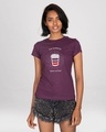 Shop Low Battery Coffee Half Sleeve T-Shirt-Front