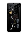 Shop Luffy Line Art Premium Glass Case for Redmi Note 12 5G (Shock Proof, Scratch Resistant)-Front