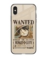 Shop Luffy Wanted Premium Glass Case for Apple iPhone XS (Shock Proof,Scratch Resistant)-Front