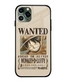 Shop Luffy Wanted  Premium Glass Case for iPhone 11 Pro Max (Shock Proof, Scratch Resistant)-Front