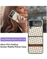 Shop Luxurious Pattern Premium Glass Case for Samsung Galaxy Z Flip4 5G (Shock Proof, Scratch Resistant)-Full