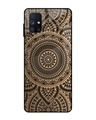 Shop Luxury Mandala Printed Premium Glass Cover For Samsung Galaxy M51(Impact Resistant, Matte Finish)-Front