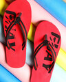 Shop Guay Red Color Casual Flip Flop's For Men-Front