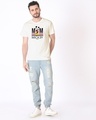 Shop M Star 28  Half Sleeve T-Shirt Off White (DL)-Design