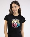 Shop Mad Love Harley Half Sleeve T-Shirt (BML)-Front