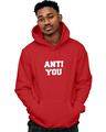 Shop Men's Red Anti You Hoodie Sweatshirt-Front