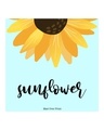Shop Blue Sunflower Printed Wood Coasters-Front