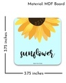 Shop Blue Sunflower Printed Wood Coasters-Design