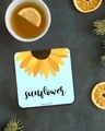 Shop Blue Sunflower Printed Wood Coasters-Full