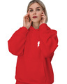 Shop Women's Red Bolt Hoodie Sweatshirt-Front