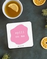 Shop Pink Spill On Me Printed Wood Coasters-Full