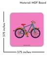 Shop Purple Cycle Printed Wood Coasters-Design