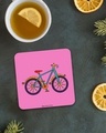 Shop Purple Cycle Printed Wood Coasters-Full