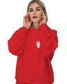 Shop Women's Red Winter Hoodie Sweatshirt-Front