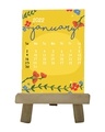 Shop Yellow Beautiful Floral Print 2022 Calendar-Front