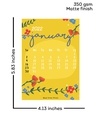 Shop Yellow Beautiful Floral Print 2022 Calendar-Design