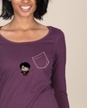 Shop Magical Pocket Scoop Neck Full Sleeve T-Shirt (HPL)-Front