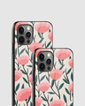 Shop Magnolia Floral Premium Glass Case for Apple iPhone 14 Pro-Design