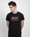 Shop Make And Break The Rules Half Sleeve T-Shirt Black-Front