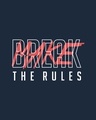 Shop Make And Break The Rules Half Sleeve T-Shirt Navy Blue