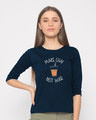Shop Make Chai Round Neck 3/4th Sleeve T-Shirt-Front