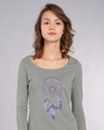 Shop Make Life Colorful Scoop Neck Full Sleeve T-Shirt-Front