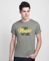 Shop Make Music Not War Half Sleeve T-Shirt-Front