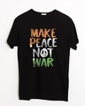Shop Make Peace Tricolor Half Sleeve T-Shirt-Front