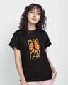 Shop Make Pizz Boyfriend T-Shirt-Front