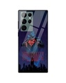 Shop Man Of Steel Superman Premium Glass Cover for Samsung Galaxy S22 Ultra 5G-Front