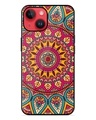 Shop Mandala Joy Premium Printed Glass Cover for Apple iPhone 14 (Shock Proof, Scratch Resistant)-Front