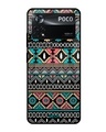 Shop Mandala Pattern Printed Premium Glass Cover for Poco X4 Pro 5G (Shock Proof, Scratch Resistant)-Front