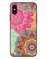 Shop Mandala Seamless Premium Prined Glass Covers for Apple Iphone XS Max-Front