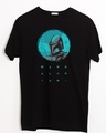 Shop Mandalorian Kin Half Sleeve T-Shirt Black (SWL)-Front