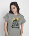 Shop Mandalorian Walking Boyfriend T-Shirt (SWL)-Front