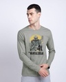 Shop Mandalorian Walking Full Sleeve T-Shirt (SWL)-Front