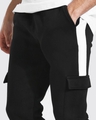 Shop Men's Black Color Block Slim Fit Joggers-Design