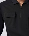 Shop Men's Black Oversized Polo T Shirt