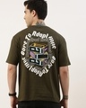 Shop Men's Green Graphic Printed Boxy Fit T Shirt-Full