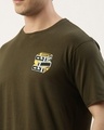 Shop Men's Green Graphic Printed Boxy Fit T Shirt