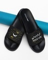 Shop Women's Black Manifest Life Adjustable Velcro Sliders-Front