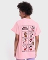 Shop Women's Pink Many Faces Snoopy Graphic Printed Boyfriend T-shirt-Design