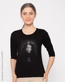 Shop Mar Ley Round Neck 3/4th Sleeve T-Shirt-Front