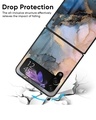 Shop Marble Ink Abstract Premium Glass Casefor Samsung Galaxy Z Flip4 5G (Shock Proof, Scratch Resistant)-Design