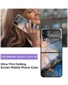 Shop Marble Ink Abstract Premium Glass Casefor Samsung Galaxy Z Flip4 5G (Shock Proof, Scratch Resistant)-Full