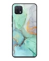 Shop Marble Printed Premium Glass Cover for Oppo A16K (Shockproof, Light Weight)-Front