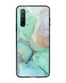 Shop Marble Printed Premium Glass Cover for Oppo Reno 3 (Shock Proof, Lightweight)-Front