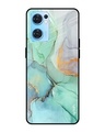 Shop Marble Printed Premium Glass Cover for Oppo Reno 7 5G (Shock Proof, Lightweight)-Front
