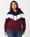 Shop Panelled Style Hooded Sweatshirt-Front