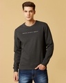Shop Men's Grey Round Neck Soild Colour Sweatshirt-Front